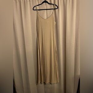 Khaki Spaghetti Strap Dress